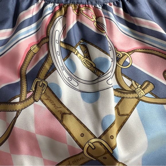 Vineyard Vines for Kentucky Derby Silk Halter Neck Sleeveless Top Size 8 - Picture 8 of 8